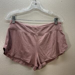 Athleta Well Rested Rib Sleep Shorts Pink Women's Size S Lounge Pajama Bottom